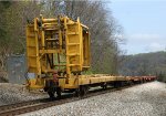 "Scorpion tail" on rear of empty work train B01513